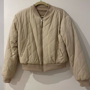 Reversible Tan Bomber Jacket